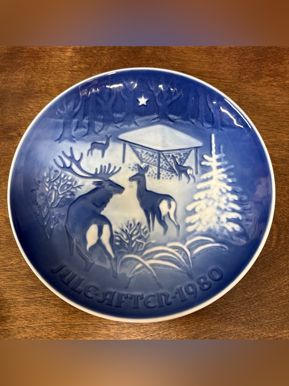 Royal Copenhagen Blue and White Holiday Plate - 1980